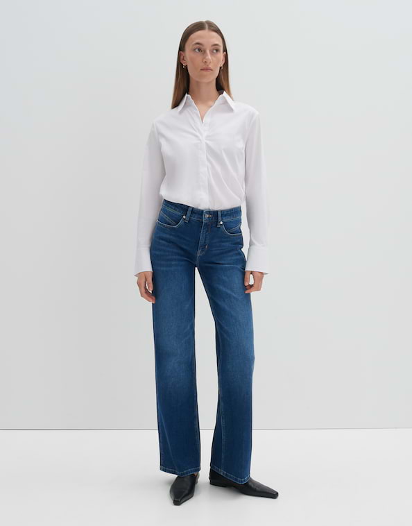 Long Flared Jeans "Carie Iconic Mid Rise" aus nachhaltigem Baumwoll-Mix von SOMEDAY