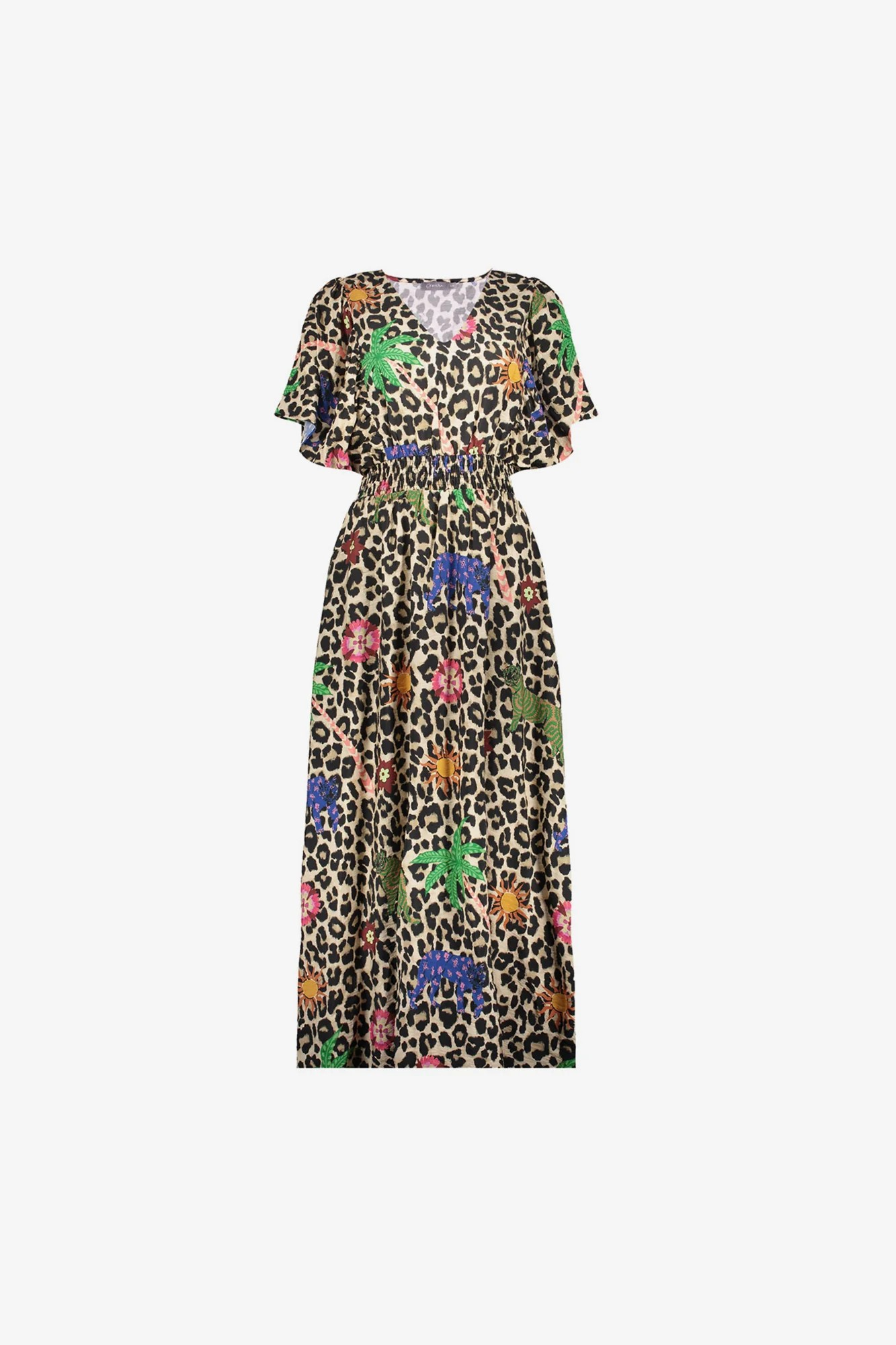 Maxi-Kleid mit Leo-Muster von GEISHA