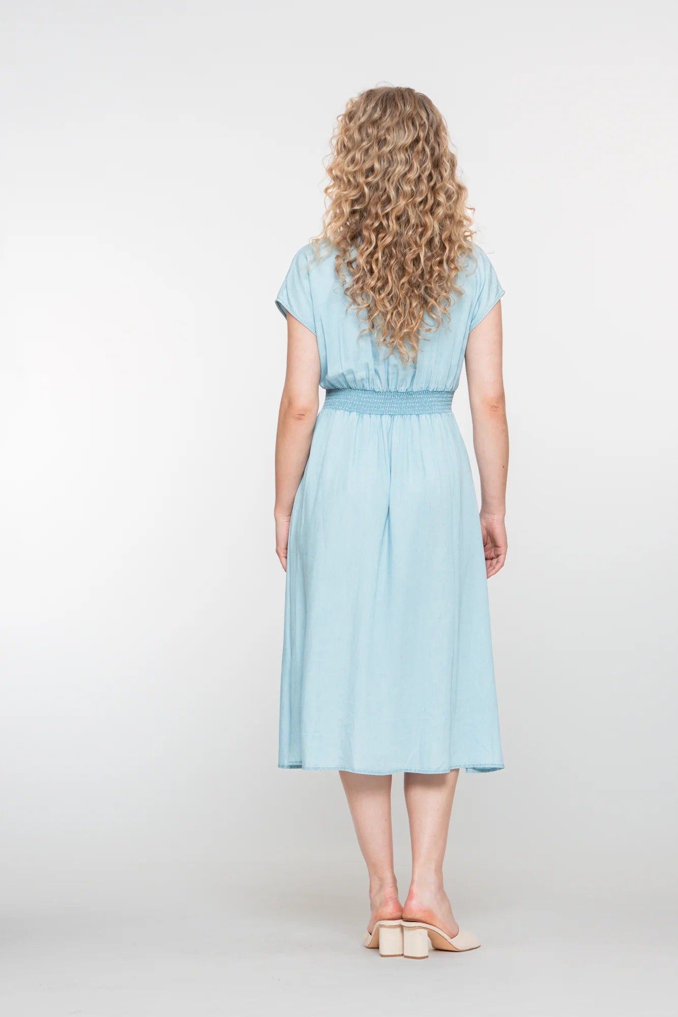 Denim-Lyocell-Midikleid von GEISHA