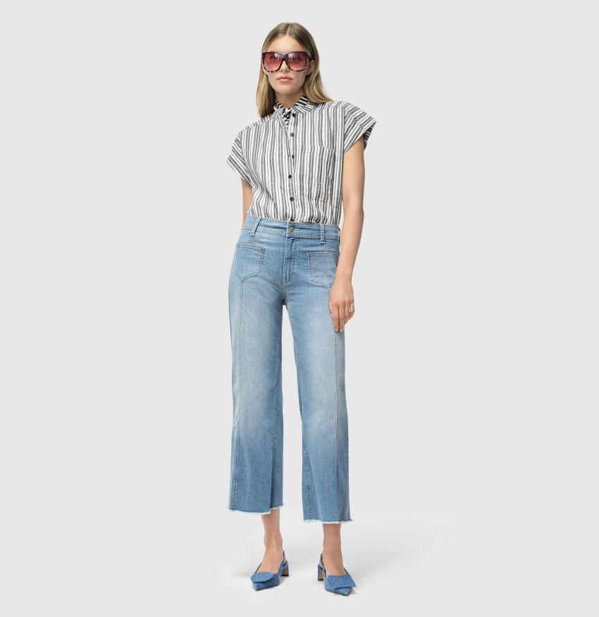Flared Jeans "Jamie Cropped" mit aufgesetzten Taschen von MAC