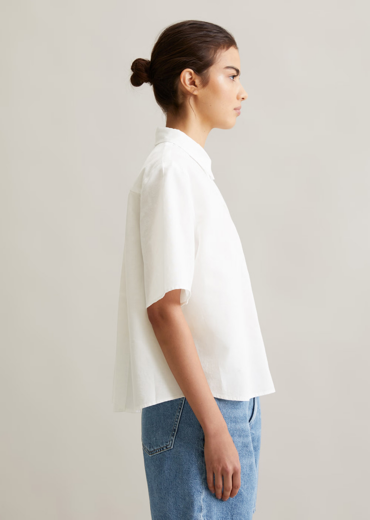 Kurzarm-Bluse relaxed mit Falten-Details im Rücken von MARC O'POLO DENIM