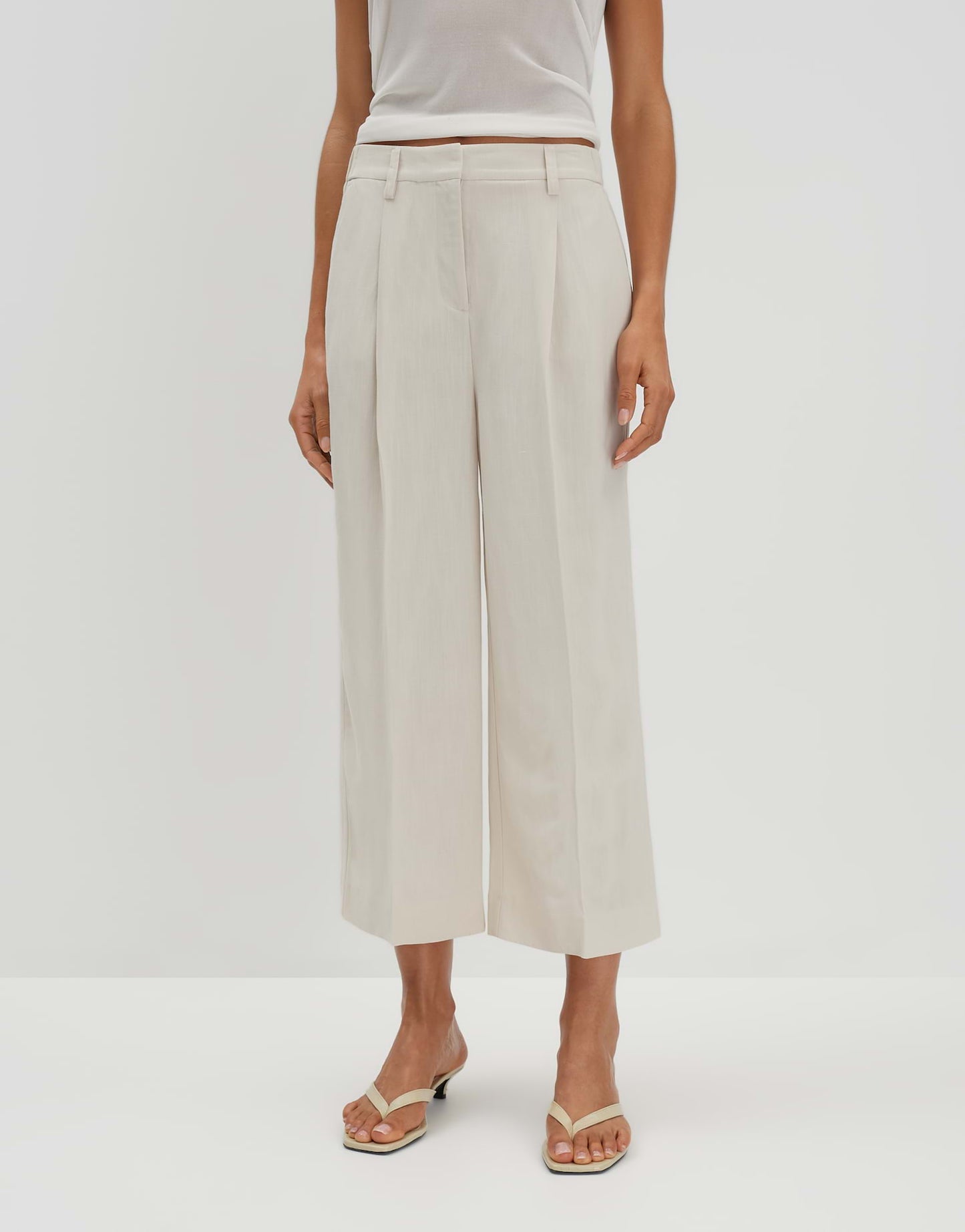 CELINO CROPPED Wide Culotte aus Viskose Leinen Mix von SOMEDAY
