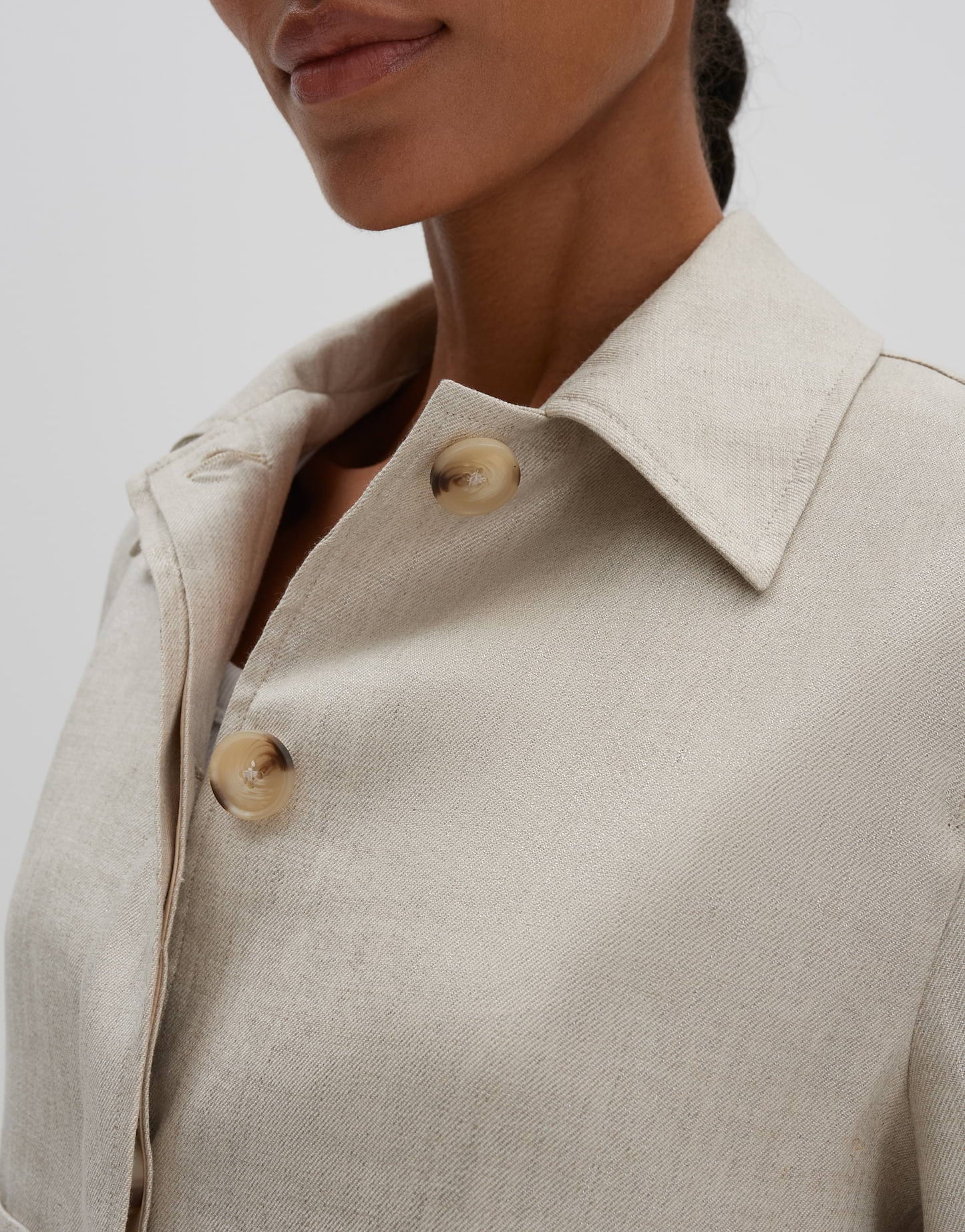 NANIA Leinenjacke in Glanz-Optik von SOMEDAY