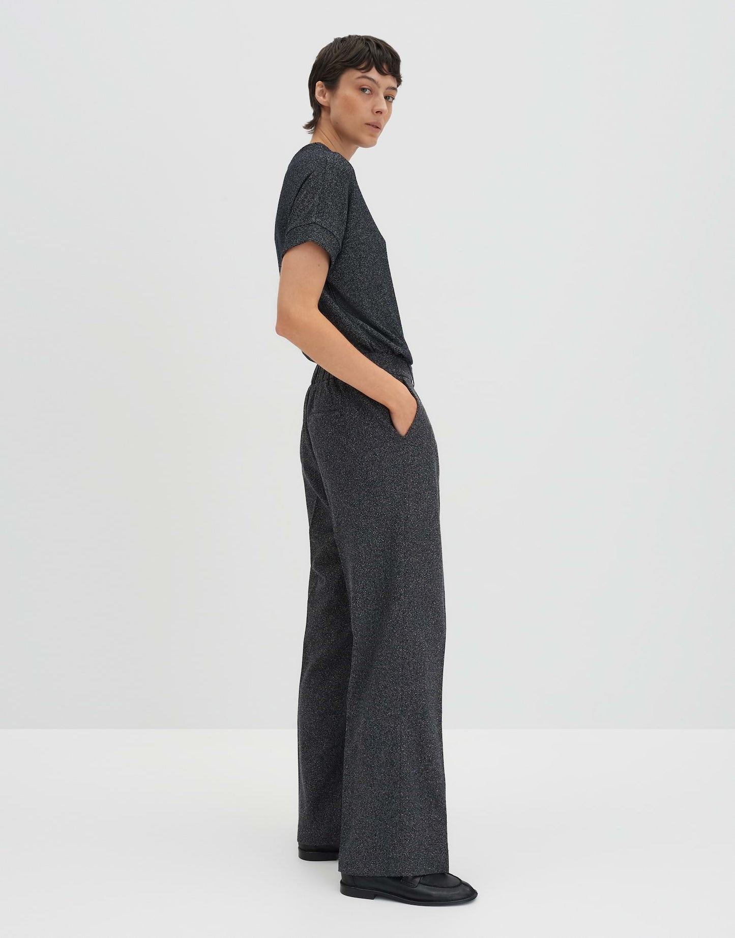 CISILIA TWOTONE Relaxed Bundfaltenhose in Tweedoptik von SOMEDAY