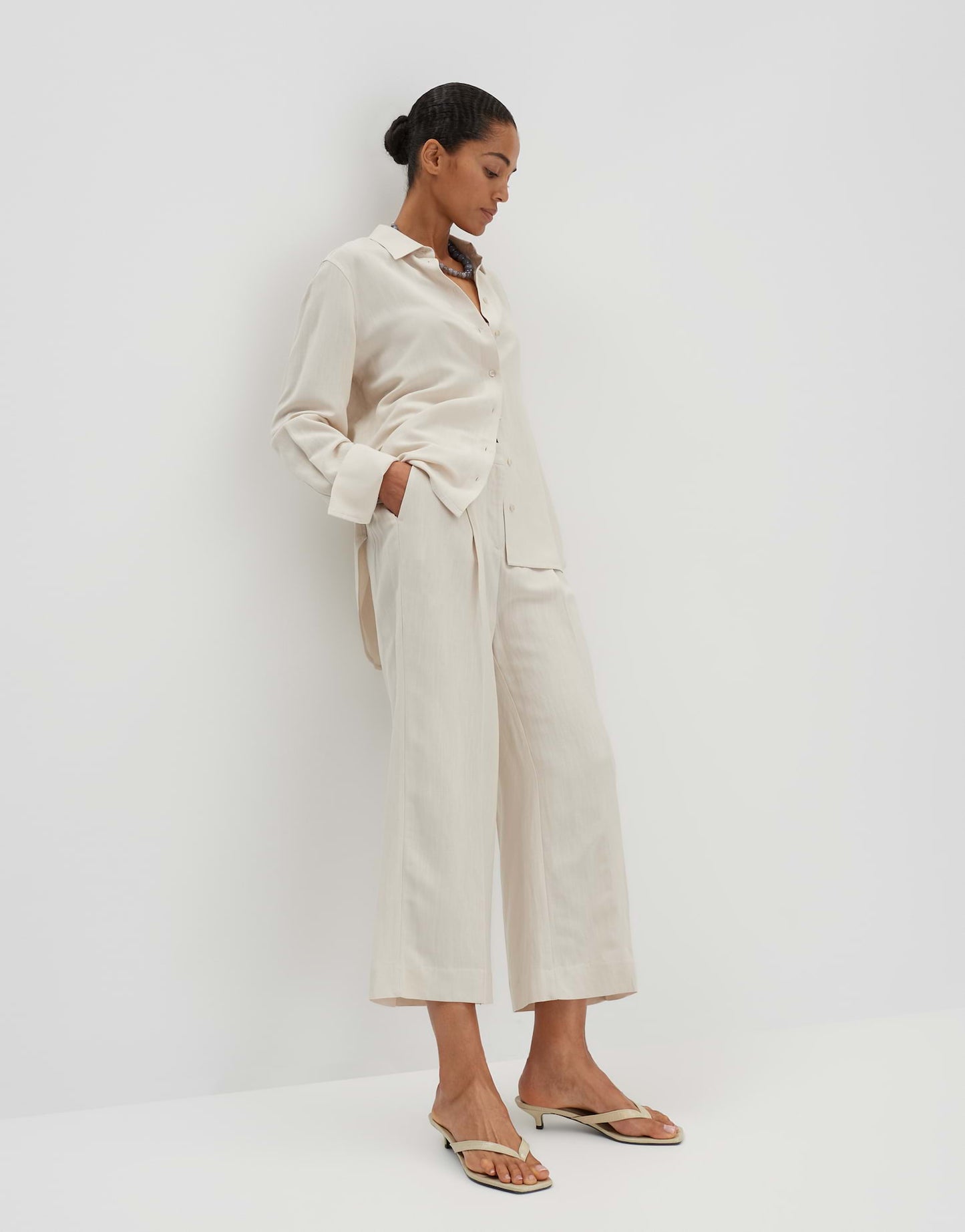 CELINO CROPPED Wide Culotte aus Viskose Leinen Mix von SOMEDAY