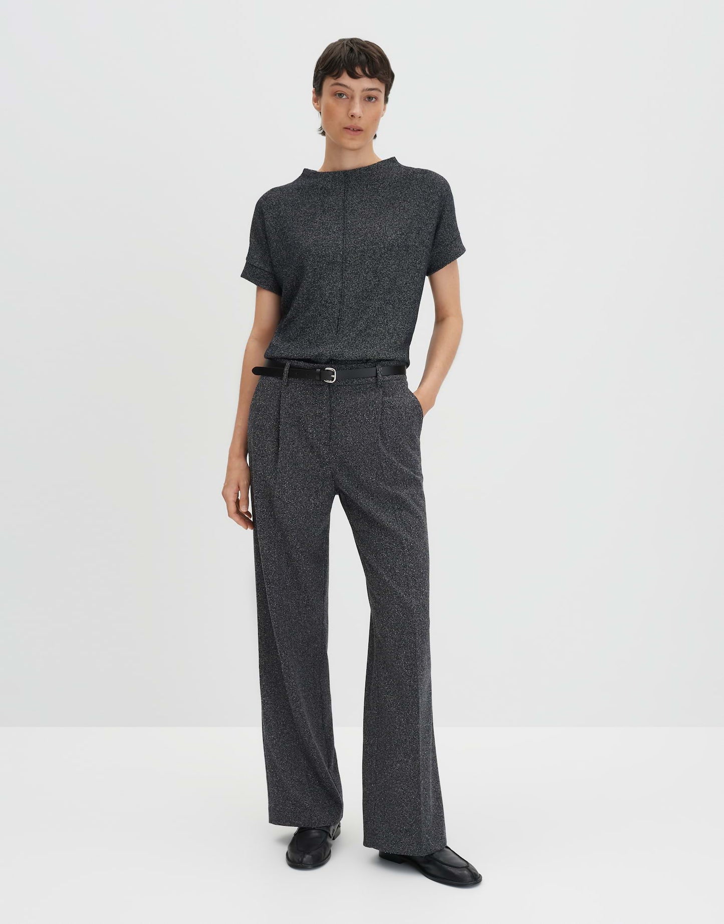 CISILIA TWOTONE Relaxed Bundfaltenhose in Tweedoptik von SOMEDAY