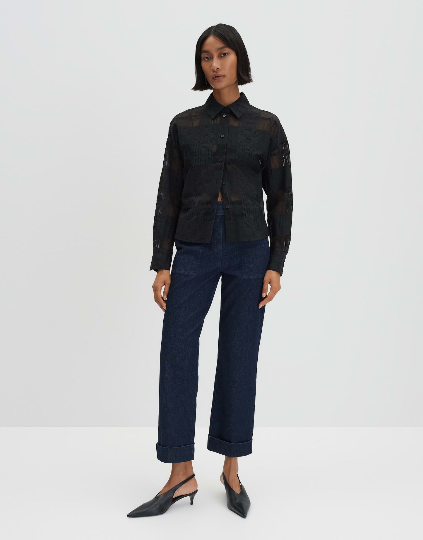 CIDEM DETAIL Straight Jeans in Rinse Waschung Mid Rise von SOMEDAY