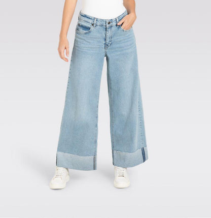 Extraweite Jeans "Nevada superwide" mit breit umgeschlagenem Saum von MAC