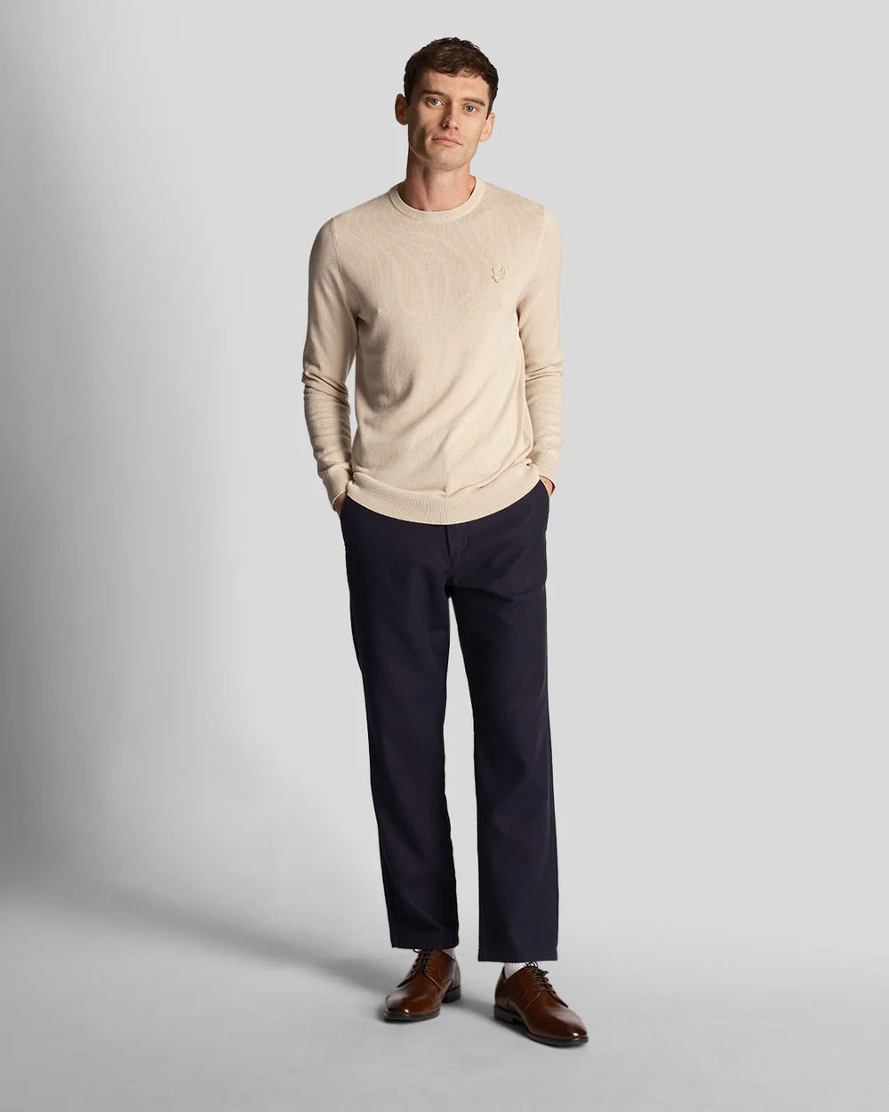 SALE - Crew Neck Feinstrick-Pullover von LYLE&SCOTT