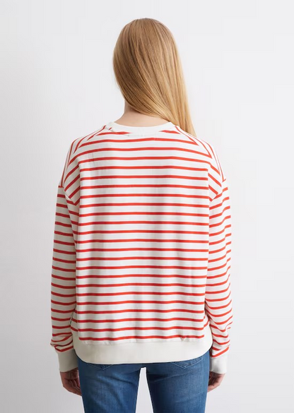 Streifen-Sweatshirt oversize aus reinem Organic Cotton von MARC'O POLO DENIM