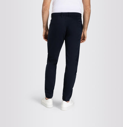 SALE - Konische Satin-Chino "Griffin" mit Reißverschluss am Saum.von MAC
