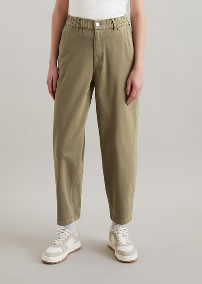 Barrel Pants cropped aus Organic Cotton Lyocell Stretch Twill von MARC O'POLO DENIM