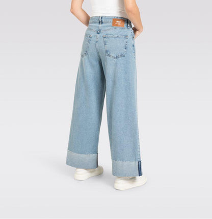 Extraweite Jeans "Nevada superwide" mit breit umgeschlagenem Saum von MAC