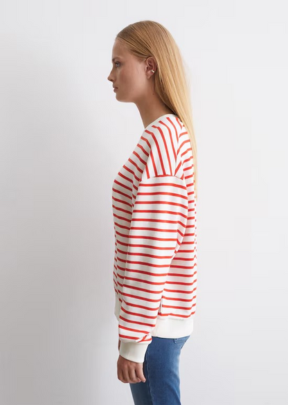 Streifen-Sweatshirt oversize aus reinem Organic Cotton von MARC'O POLO DENIM