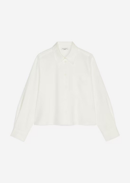 Oxford-Bluse cropped aus Organic Cotton von MARC O'POLO DENIM