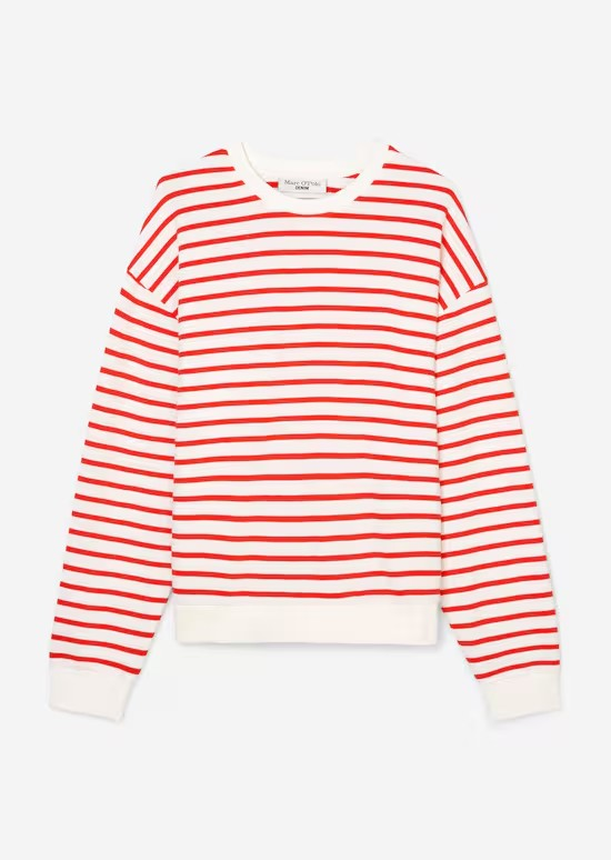 Streifen-Sweatshirt oversize aus reinem Organic Cotton von MARC'O POLO DENIM