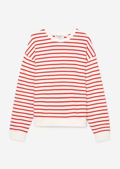 Streifen-Sweatshirt oversize aus reinem Organic Cotton von MARC'O POLO DENIM