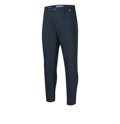 SALE - Konische Satin-Chino "Griffin" mit Reißverschluss am Saum.von MAC