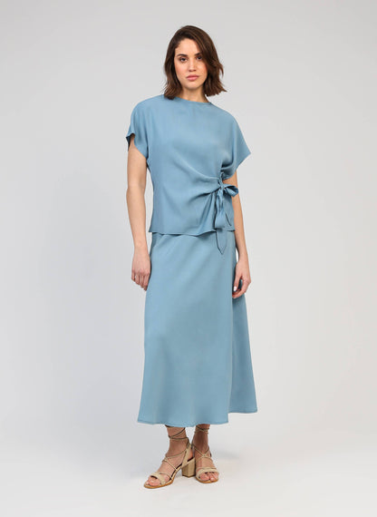Bluse KEOLA mit Wickeldetail von AN'GE