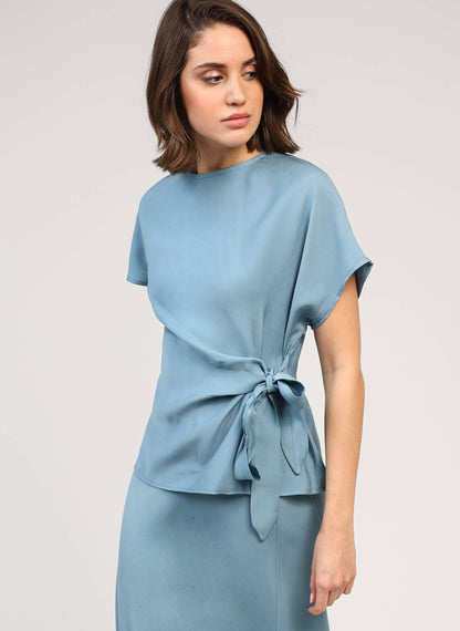 Bluse KEOLA mit Wickeldetail von AN'GE
