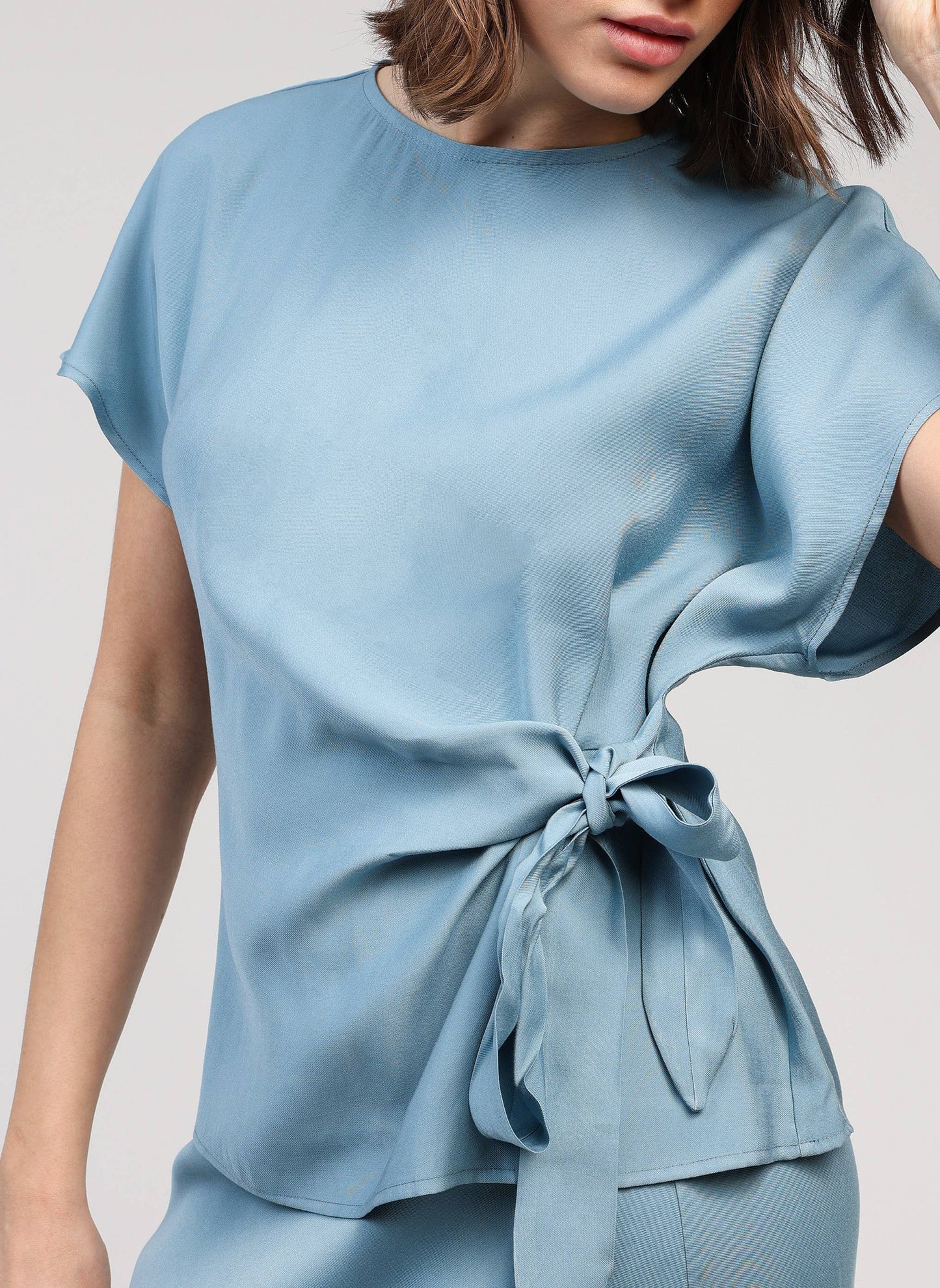 Bluse KEOLA mit Wickeldetail von AN'GE
