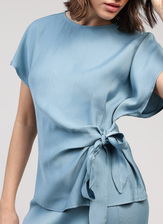 Bluse KEOLA mit Wickeldetail von AN'GE