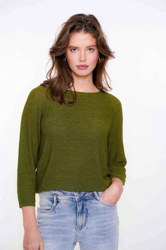 Strick-Shirt / Kurzarmstrickpullover von GEISHA