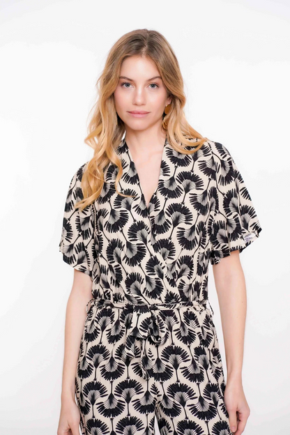 Viskose-Jumpsuit mit Print von GEISHA