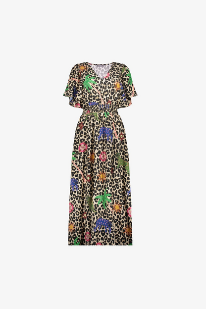 Maxi-Kleid mit Leo-Muster von GEISHA