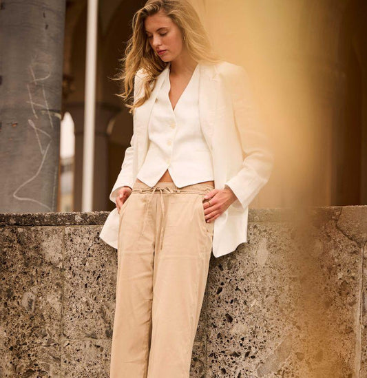 Weites Jump-In-Modell "Chiara Belt Cropped "im Papertouch-Mix von MAC