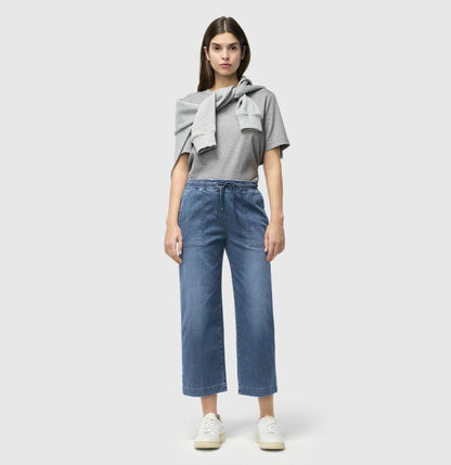 Casual Culotte mit Tunnelzugaus leichtem Denim von MAC