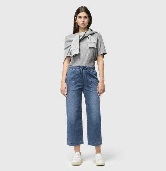 Casual Culotte mit Tunnelzugaus leichtem Denim von MAC