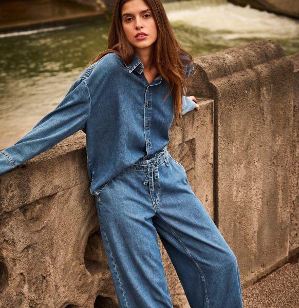 Weite, fließende Jeans "Wendy" mit Lyocell von MAC