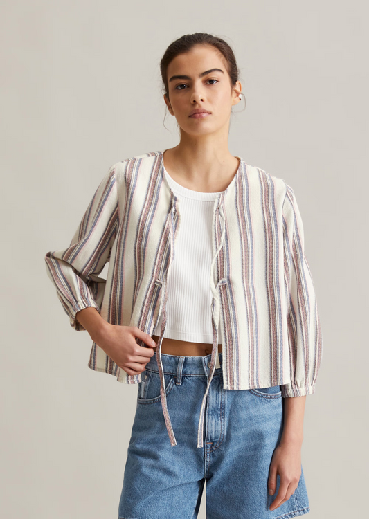 Gestreifte Blusenjacke relaxed aus reinem Organic Cotton von MARC O'POLO DENIM