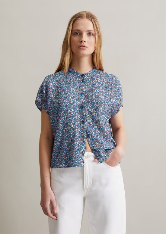 Bluse relaxed cropped aus LENZING™ ECOVERO™ von MARC O'POLO DENIM