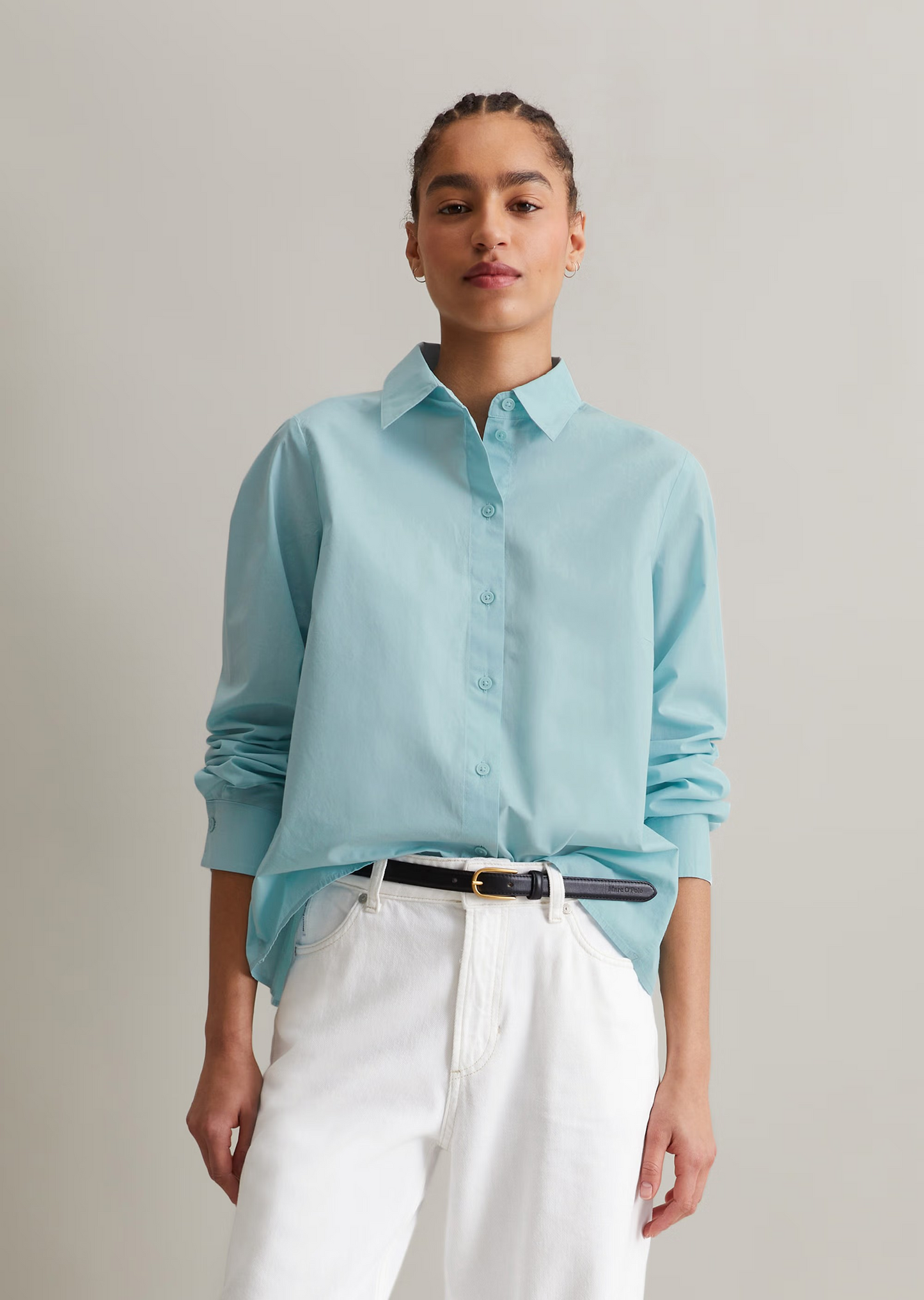 Bluse mit Falten-Detail regular aus reiner Bio-Baumwolle von MARC O'POLO DENIM