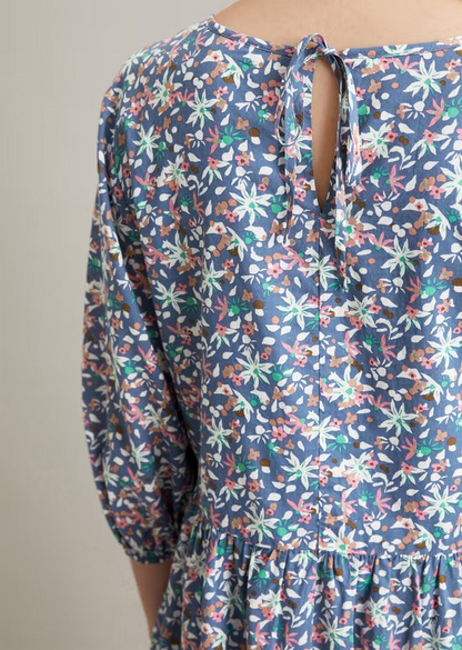 Print-Kleid relaxed aus Baumwoll-Voile von MARC O'POLO DENIM