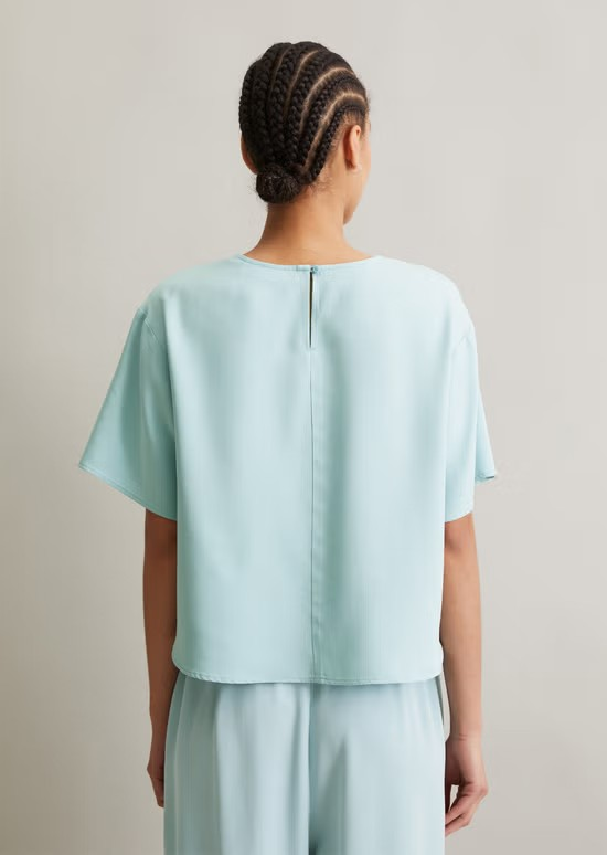 Crop-Blusenshirt relaxed aus TENCEL™ Lyocell von MARC O'POLO DENIM