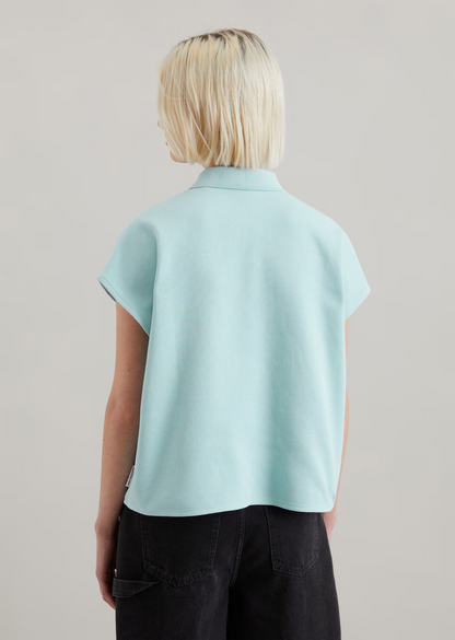 Ärmelloses Poloshirt wide aus Organic Cotton von MARC'O POLO DENIM