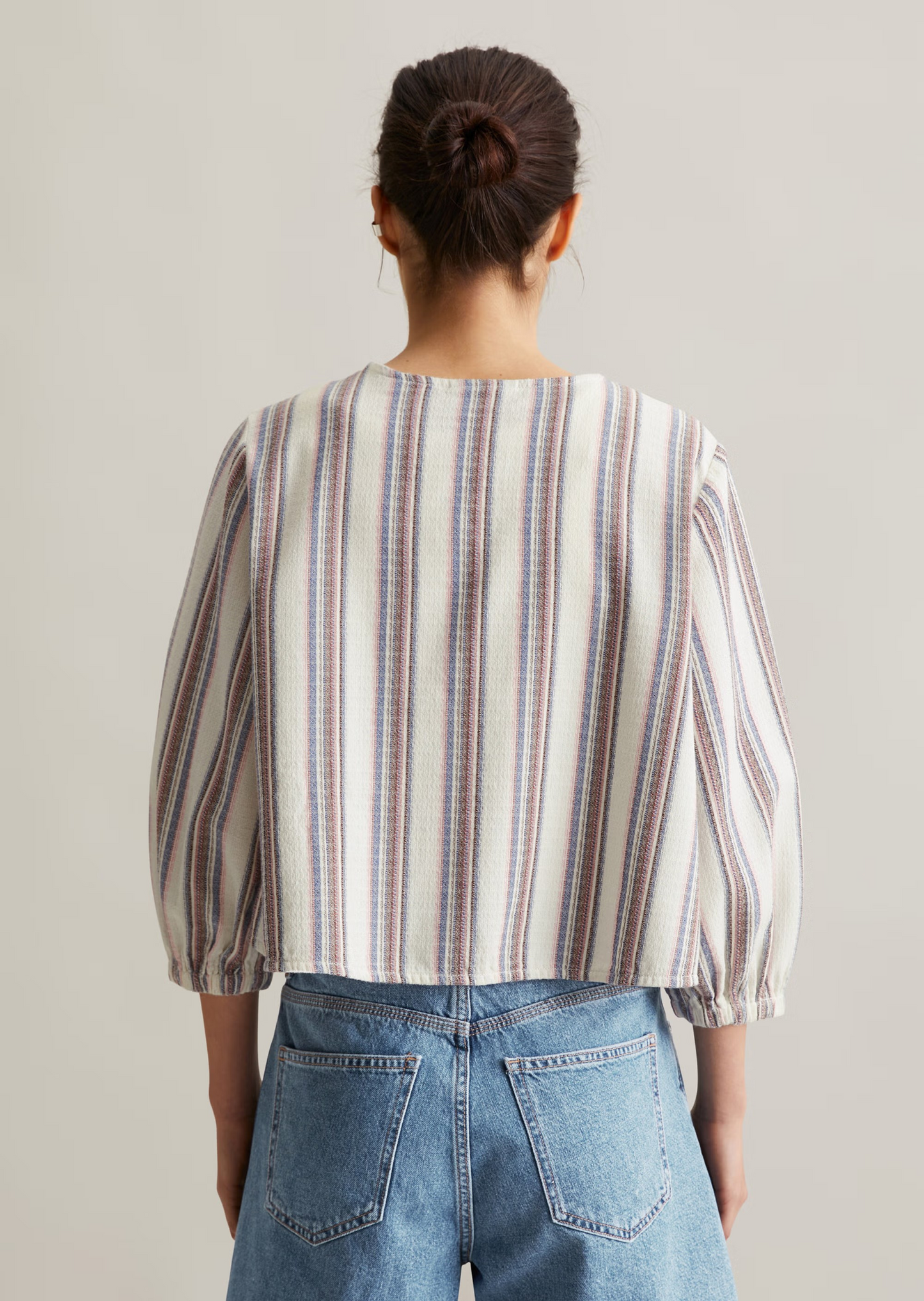 Gestreifte Blusenjacke relaxed aus reinem Organic Cotton von MARC O'POLO DENIM