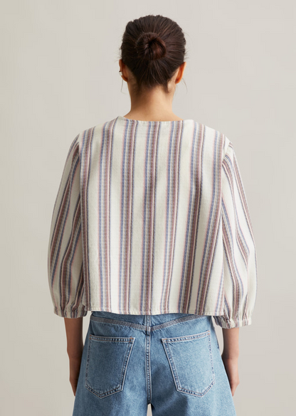 Gestreifte Blusenjacke relaxed aus reinem Organic Cotton von MARC O'POLO DENIM