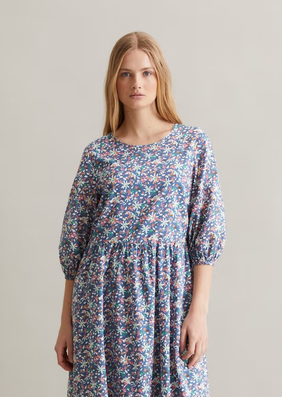 Print-Kleid relaxed aus Baumwoll-Voile von MARC O'POLO DENIM