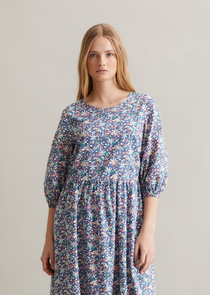 Print-Kleid relaxed aus Baumwoll-Voile von MARC O'POLO DENIM