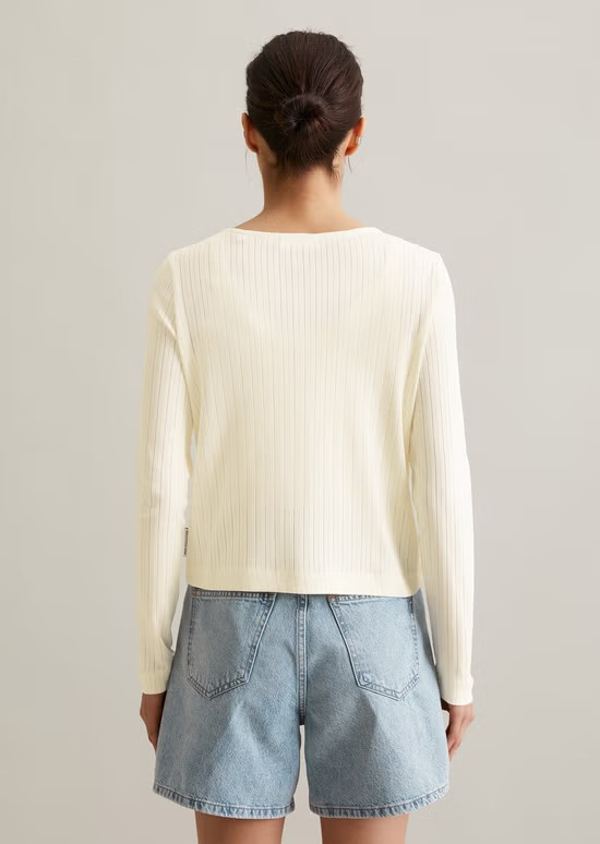 Pointelle-Cardigan regular aus reinem Organic Cotton von MARC O'POLO DENIM