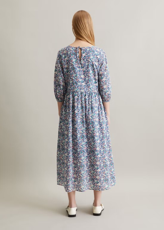 Print-Kleid relaxed aus Baumwoll-Voile von MARC O'POLO DENIM