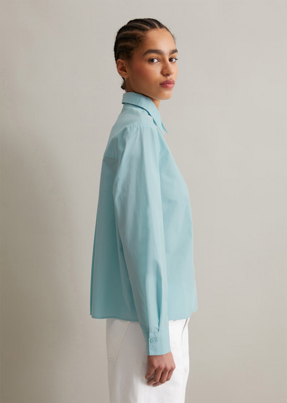 Bluse mit Falten-Detail regular aus reiner Bio-Baumwolle von MARC O'POLO DENIM