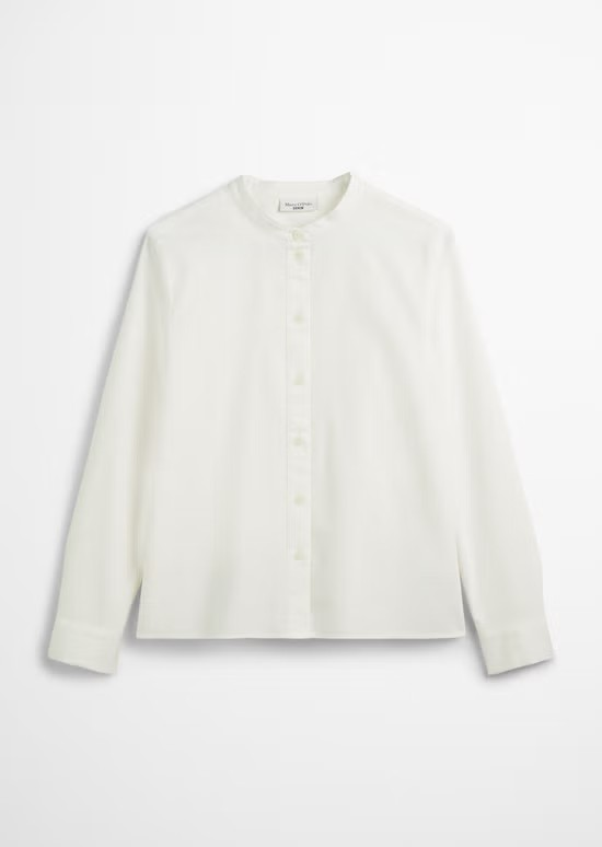 Bluse mit Falten-Detail regular aus reiner Bio-Baumwolle von MARC O'POLO DENIM