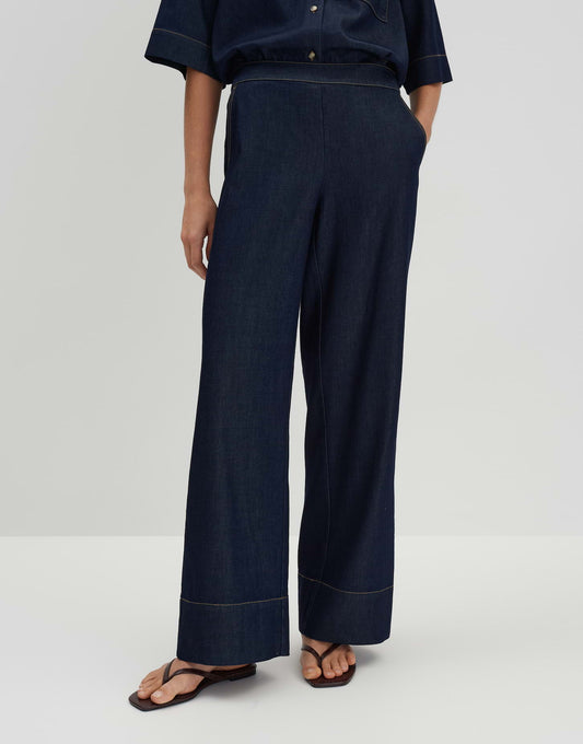 CHARLIE WIDE DENIM Wide Leg Jeans in Rinse Wash von SOMEDAY