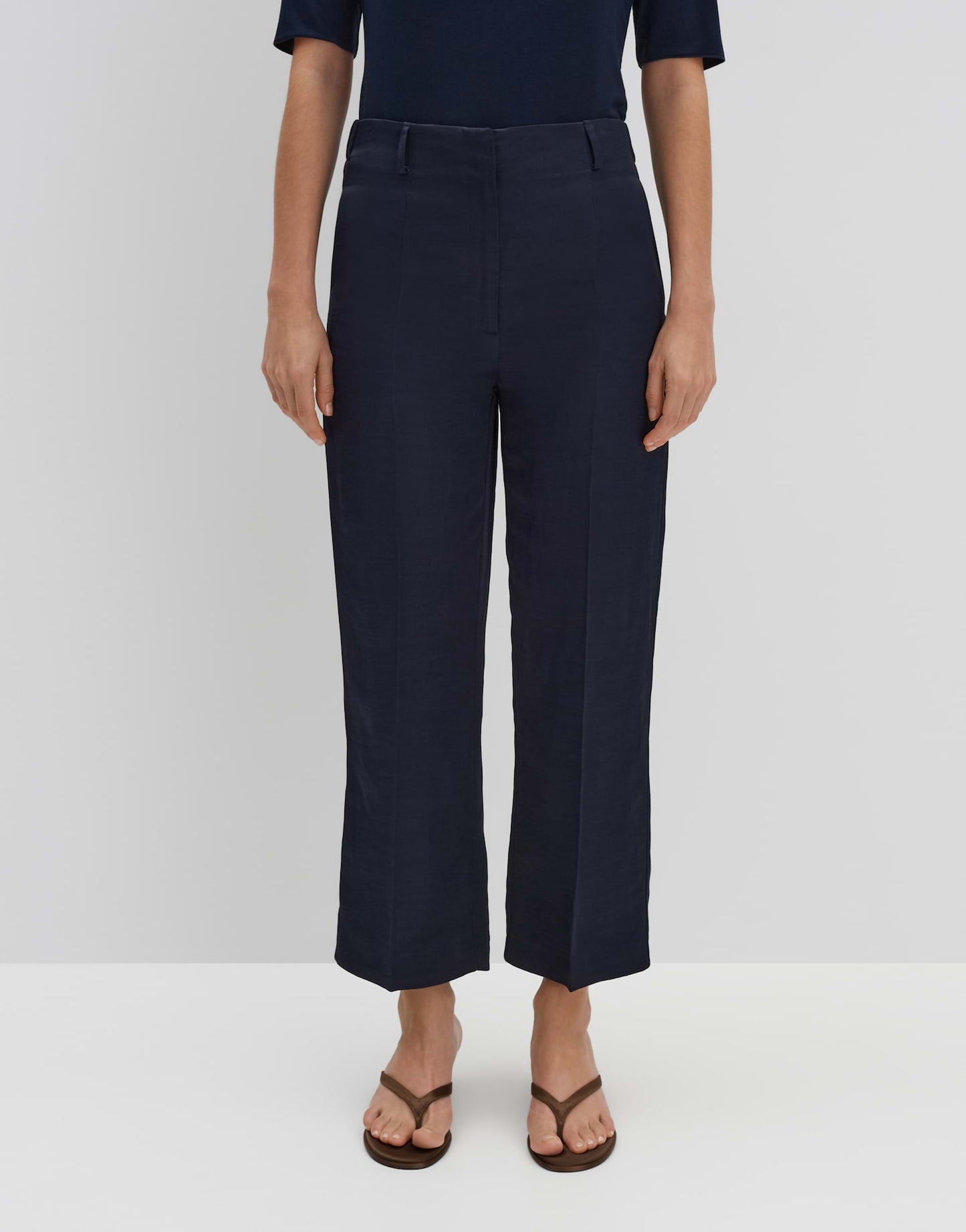 City Pants "CISILIA CLASSIC" aus leicht schimmernden Viskose-Leinen Mix von SOMEDAY