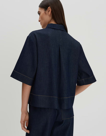 ZONNA Loose Jeansbluse in Rinse Wash von SOMEDAY